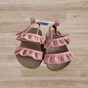 OshKosh B'Gosh Baby Pink Ruffle Sandals Size 1 (0-3 Months) NWT